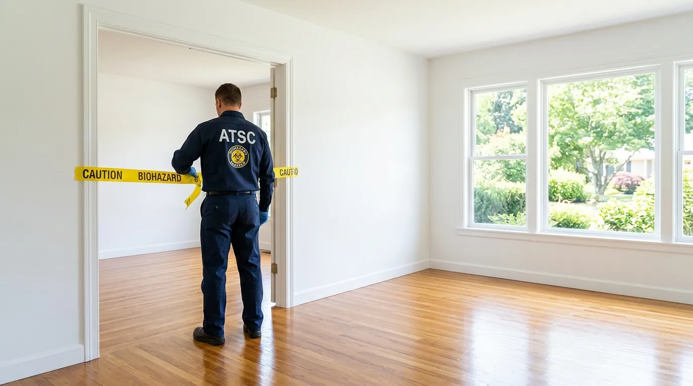 Certified biohazard cleanup crew performing Decomposition Cleanup in Selah